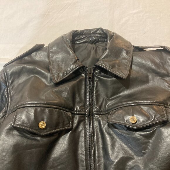 Vtg marine army military black anchor buttons officer soldier sailor mens jacket - Picture 3 of 9